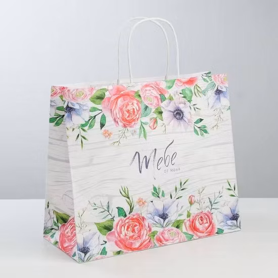 China Factory Wholesale High Quality Designer Custom Printing Fashion Shopping Packaging Tote Paper Bag for Cosmetic Clothing Gift Bags